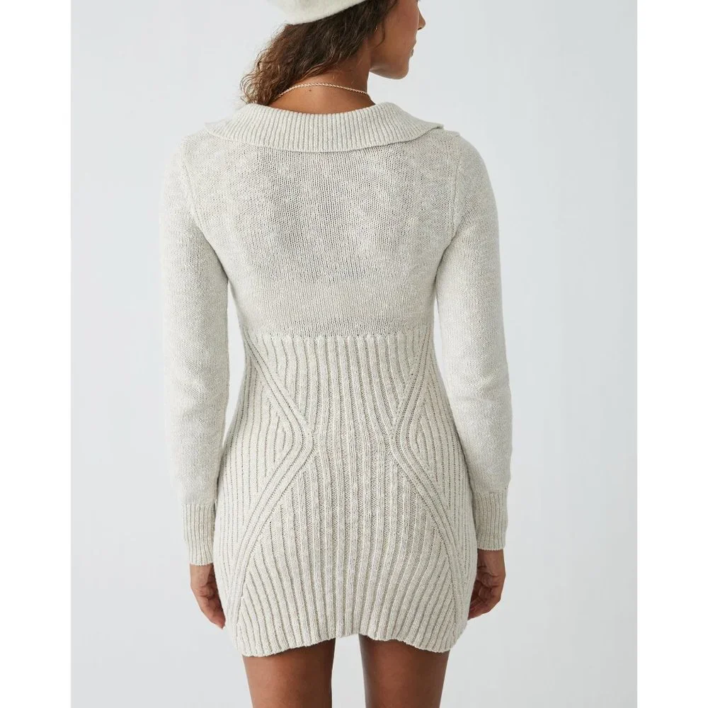 🌺 FREE PEOPLE Mont Blanc Mini Dress / Tan - Picture 4 of 8